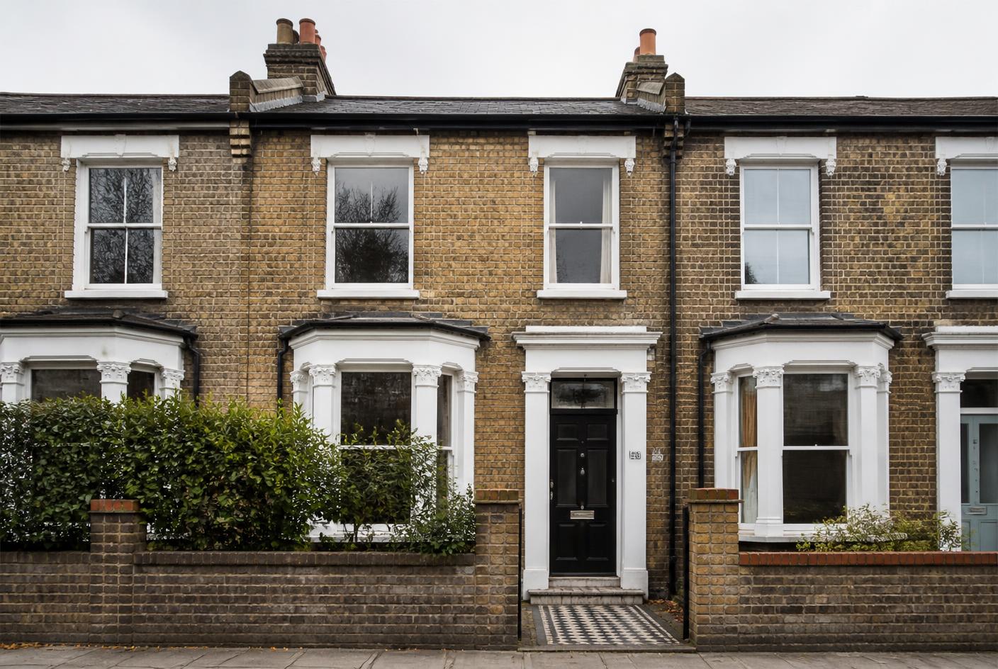 Victorian terraced house in London prepared for internal refurbishment